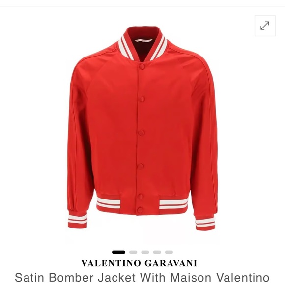 Satin Bomber Jacket With Maison ValentinoPrint